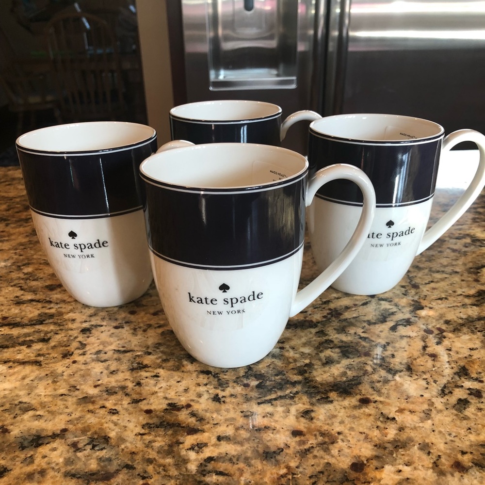 New Kate Spade by Lenox set of 4 coffee mugs 12 oz - Picture 2 of 4